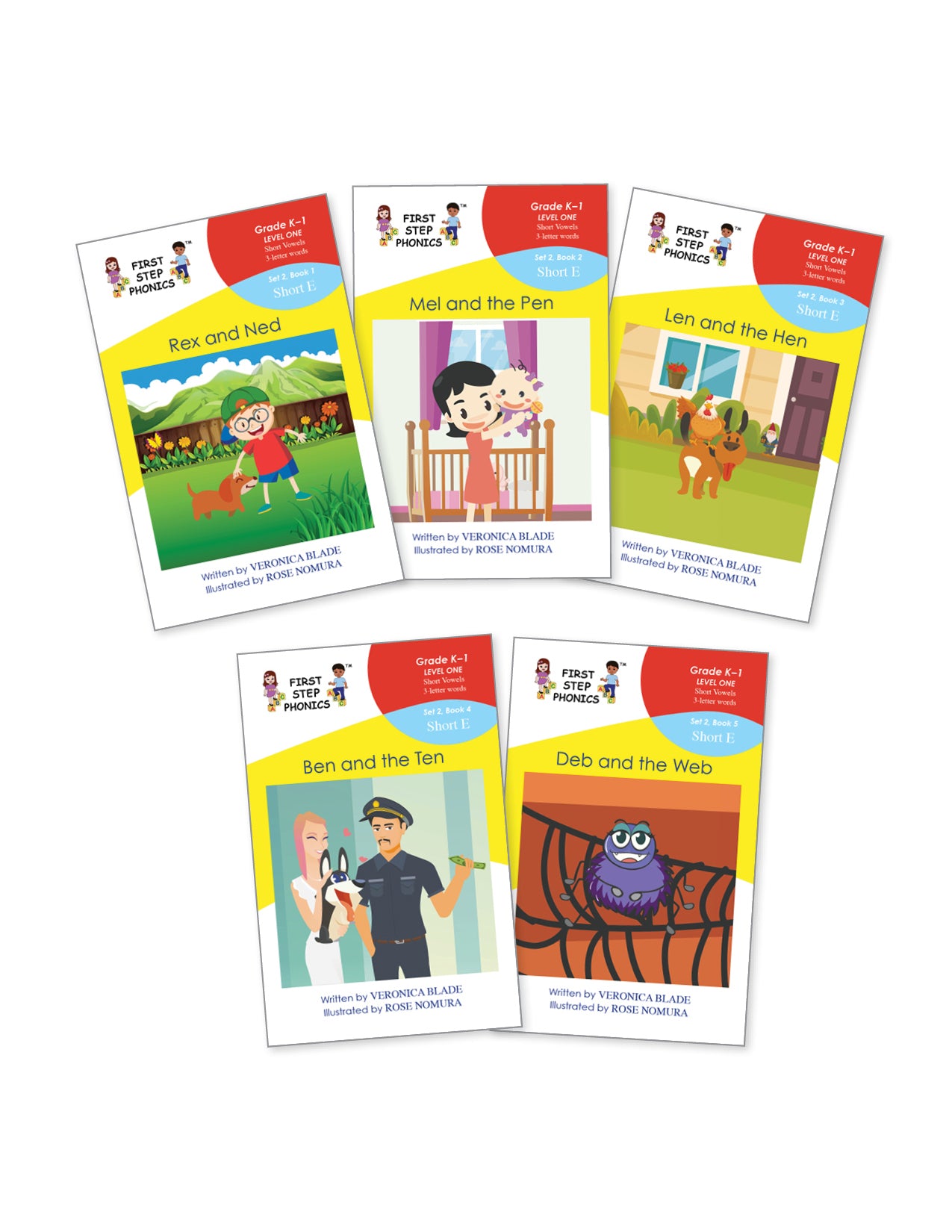 Level 1, Set 2: Short E (5 books)