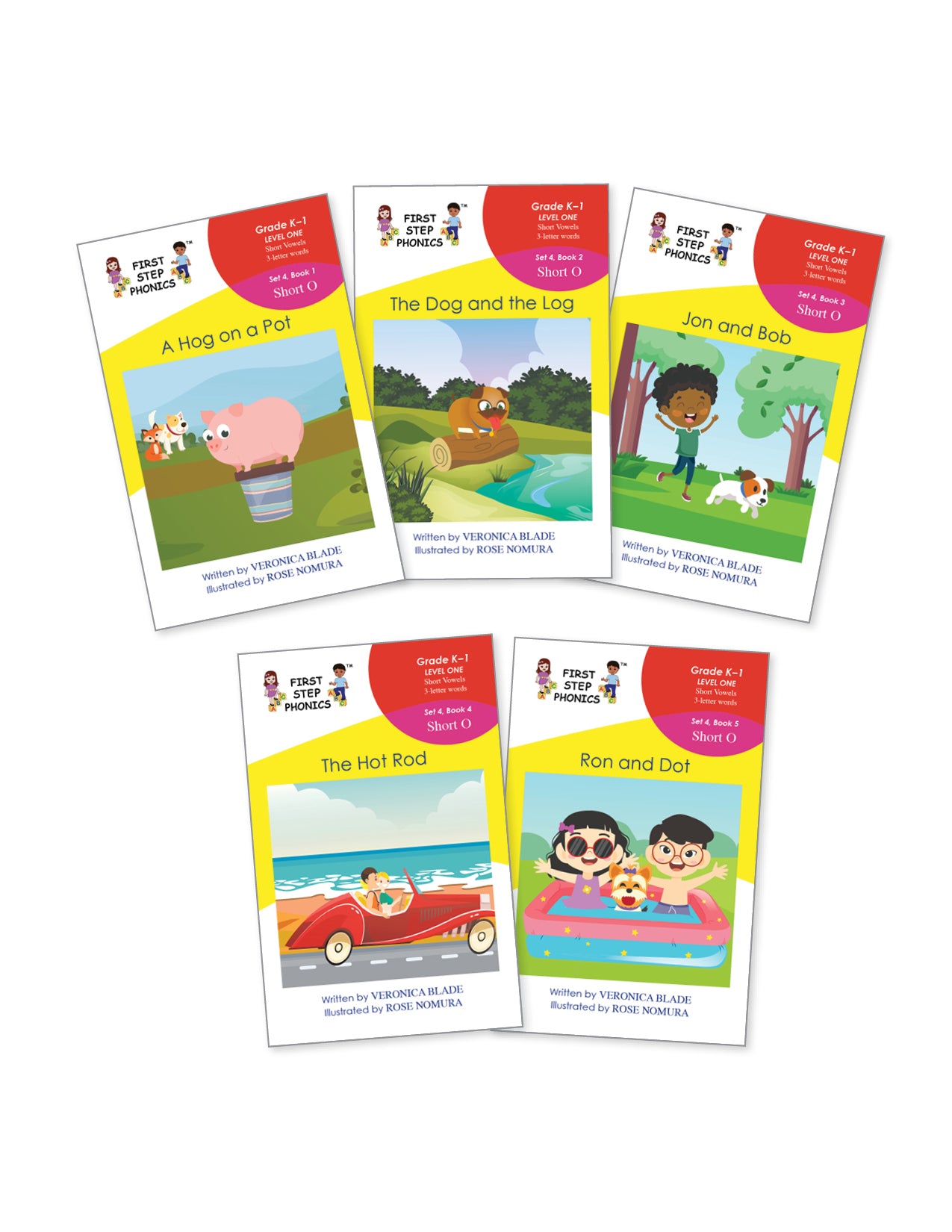 Level 1, Set 4: Short O (5 books)