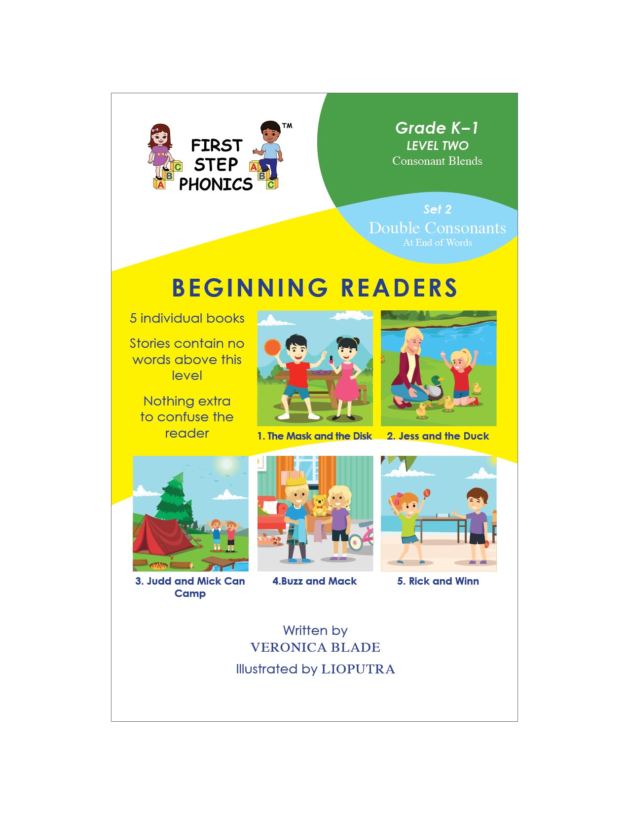 Level 2, Set 2: Two-consonant Blends at the end of words (5 books)