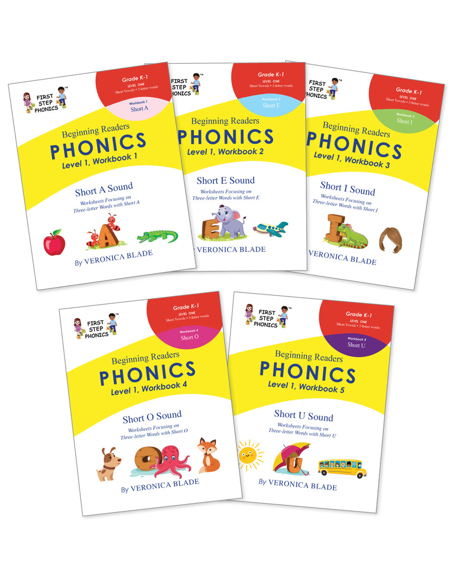 Level 1: All 5 workbooks – First Step Phonics