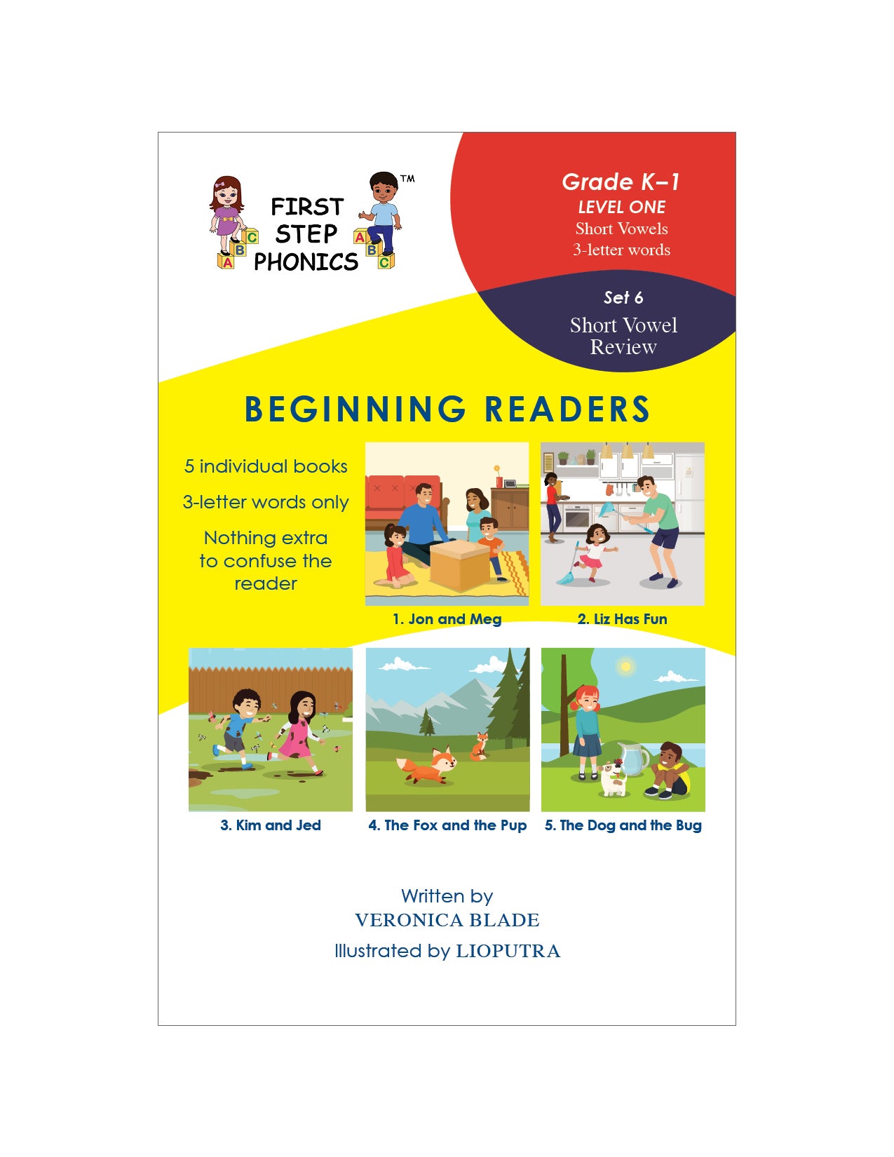 Level 1: All 25 Books – First Step Phonics